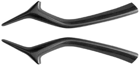 Auto Frontspoiler Auto Kühlergrill Zierleiste Für Mazda Für CX-5 CX-8 2017-2021 Frontstoßstange Racing Grills Abdeckung Trim Body Kit Frontlippe(Kohlefaser-Optik)