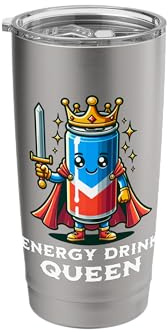 Energy Drink Queen Funny Illustration Stainless Steel Insulated Tumbler