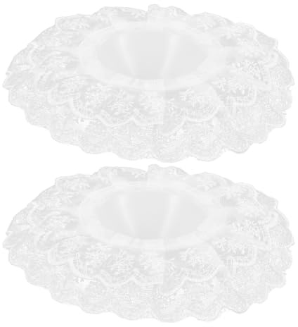 HAPINARY 2 Stück Brautstrauß Kragen aus Spitze in Weiß Elegante Handgelenk Blumendekoration für Hochzeit und Selbstgemacht Bastelarbeiten Einzigartiger Blumenhalter