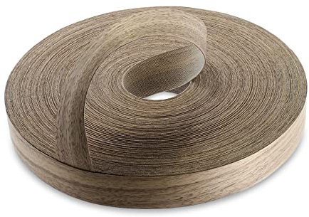 WoodPress® 30 mm Bois de Noyer Véritable Bande de Chant en Placage Préencollé – Rouleau de 50 m – Application à Repasser