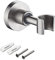 PHASAT Handheld Shower Head Holder Adjustable 304 Stainless Steel Handheld Shower Head Bracket Holder Wall Mount Shower Wand Holder Brushed Nickel A13120N