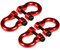 AXspeed 4 PCS Alliage Crochets Attelage Crochet Manilles Rouges pour 1/10 RC Crawler TRX-4