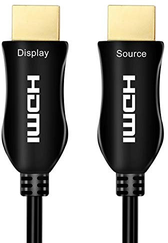 iBirdie 4K Fiber Optic HDMI Cable 150 Feet, 46 Metre, Work on Full 4K 60Hz HDR, HDCP 2.2, 1440p 144Hz, 18Gbps High Speed Ultra HD, Directional Active Cord Compatible for Apple-TV Ps4 Xbox