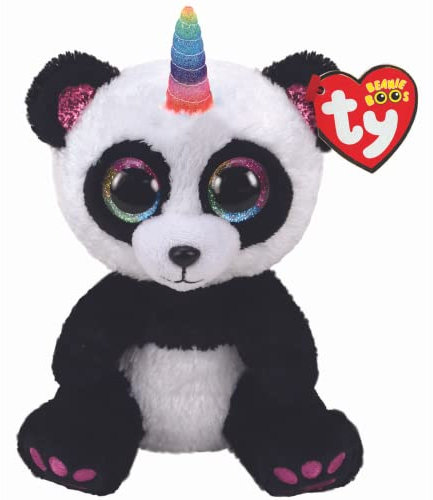 Ty - Beanie Boo's - Peluche Paris le Panda, TY36307, Multicolore, 15 cm