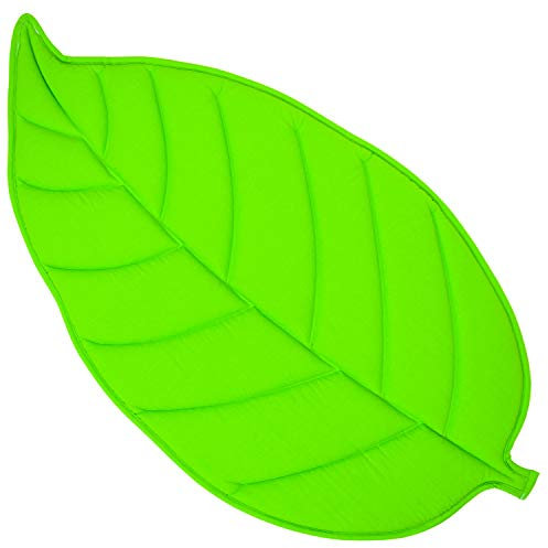 Amilian Krabbeldecke gepolstert Spielteppich Teppich Blätterteppich Decke Blatt Förmig Spieldecke Laufgittereinlage Kuscheldecke Spielmatte Kinder Matte Baumwolle Erstausstattung Krabbelmatte Grün