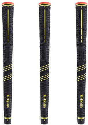 Mile High Life Golfgriffe, 3er-Set, weiche Standard-Größe, Gummi, Golfschlägergriffe, Allwetter- und Hochleistungsgriffe, 3er-Pack Golfgriffe, schwarze Golfgriffe für Männer und Frauen