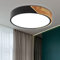 NICEME Led Deckenlampe Holz 24W,Weißes Licht 6500K Deckenleuchte,Led Lampen Deckenlampen Für Wohnzimmer Schlafzimmer Badezimmer Balkon Flur Keller Ø30Cm