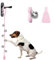 GINIDEAR Dog Bells to Go Outside & Puppy Potty Training, Adjustable Dog Door Bell Ring to Go Potty, Handmade with Premium Yarn. Twisted Style, LightPink