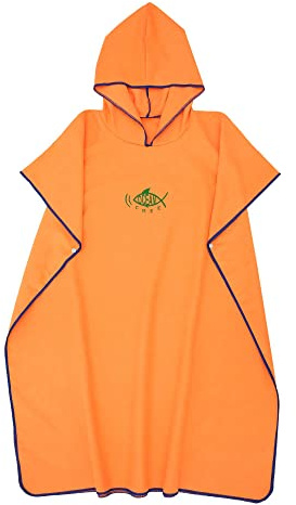 Retrok Surf Poncho Mikrofaser übergroß, 110x90cm Schnelltrocknend Ultraleicht Badeponcho Damen Herren mit Kapuze, Umziehhilfe Strand Für Erwachsene Jugendliche Handtuch Poncho Maschinenwaschbar