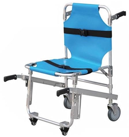 CMYUN Treppenlift Treppensteiger Rollstuhl Treppensteigender Rollstuhl Loft Step, Aluminium EMS Treppenstuhl mit 4 Rädern, Treppe Transport Evakuierung Stühle für Campingheim Krankenhaus