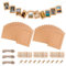 JINTANG 30 Pcs Fotorahmen aus Pappe,10 x 15 cm Kraftpapier Bilderrahmen,fotogirlande,DIY Hängende Wanddekoration mit 30 pcs Clips und 3 pcs Hanf Seile Set(Braun)