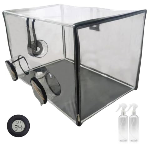 MiBoce Still Air Box, 80 X 50 X 50 cm, Tragbare Wachstumsbox, Zelt Für Pilzpflanzbeutel, Mit 2 Sprühgeräten Und Thermometer, Anzuchtstationen Für Pilzliebhaber