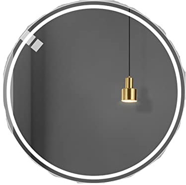 TYUIOKJU Espejo de baño para ducha, afeitado, espejo de baño autoadhesivo, antivaho, espejo de pared redondo