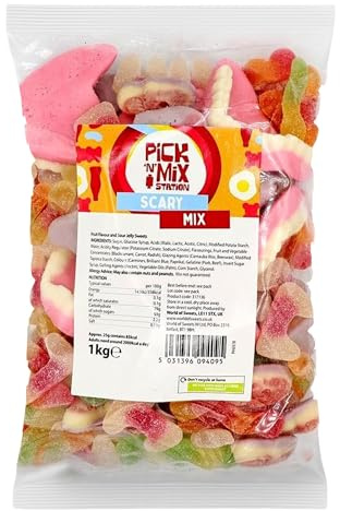 Bonds of London Pick 'n' Mix Station Scary Mix, 1 kg (Pack of 1) | Large Retro Chewy Sweets