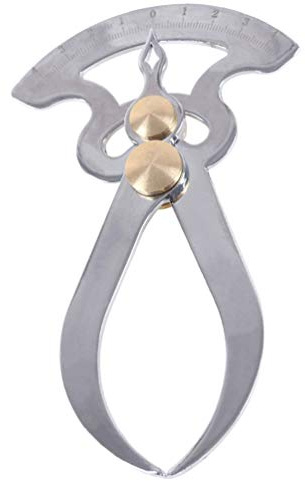 TOPPERFUN 1 PCS Messschieber für Durchmesser, Edelstahl Dickenmessgerät für Innen Außen, Spaltmessgerät Messwerkzeug für Wanddicke, Dickenmesser Lineal für Metall und Holz, 3.62x2.12 Zoll