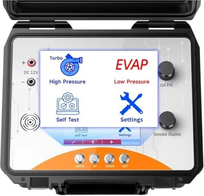 Máquina de Humo automotriz L8000, probador de Fugas de diagnóstico de Modo Dual, Apto for Sistemas EVAP y Turbo, Bomba de Aire integrada(23pcs Accessories)