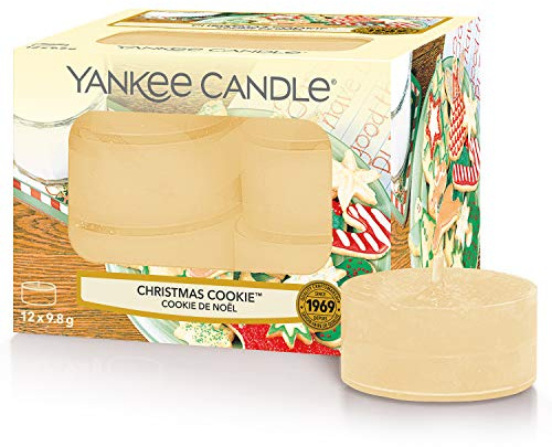 Yankee Candle Scented Tea Light Candles, Christmas Cookie, 12 Count, x
