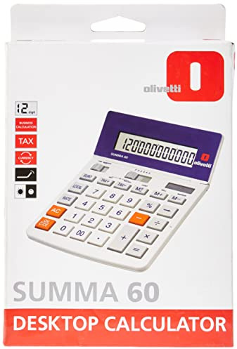 Olivetti - B9320 - DISPLAY LCD 12 CIFRE INCLINABILE CONVERSIONE VALUTA PERCENTUALE CALCOLO TASSE ALI