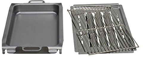 Set 3-teilig: kl. Grillrost, kl. Flammabdeckung, kl. Stahlpfanne für 2/3-flamm. Geräte