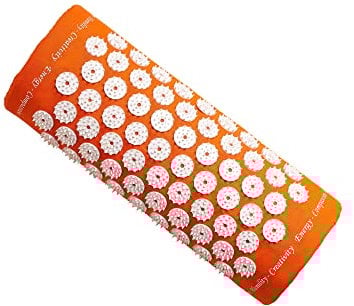 ShaktiMat [Das Original seit 2007] Akupressurkissen zur Entspannung für Schulter, Nacken, Kopf, Ethische Handarbeit, GOTS-zertifizierte Bio-Baumwolle, Orange