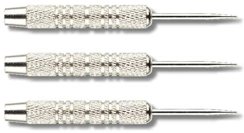 Steeldart - Barrel, mit Metallspitze, Nickel/Silber eloxiert, Gewicht 17g, Länge: 48mm