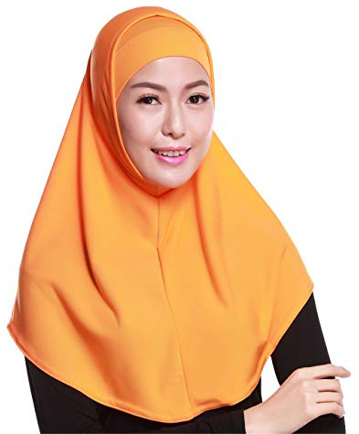 GladThink Damen 2 Stück Muslim Hijab-Schal mit mehr Farben Orange