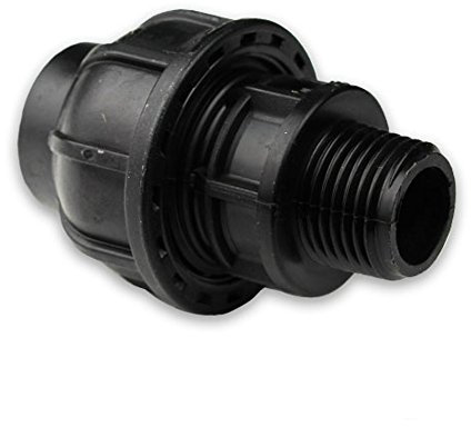 GEBO Kunststoff-Klemmverbinder Übergang mit AG 50mm - 2 AG, DVGW geprüft