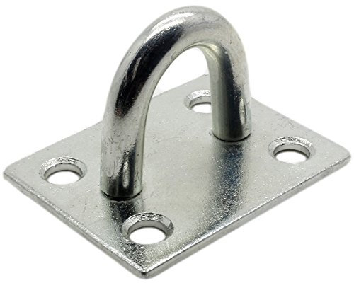 Large 60mm Staple Eye Plate - Heavy Duty Boat Mooring Ring Rope/Chain