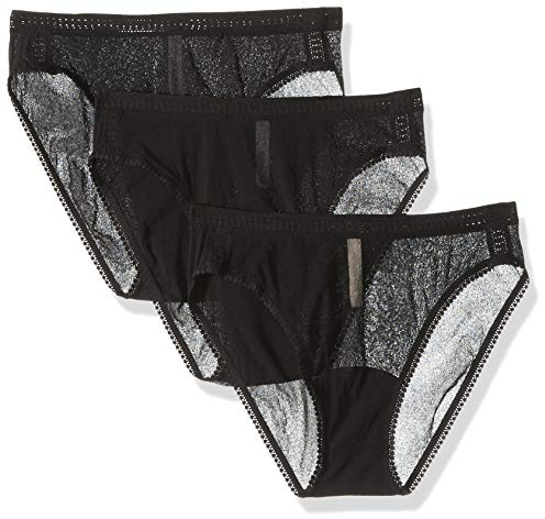 OnGossamer Women's On Gossamer Gossamer Mesh High Cut Brief Panty, 3 Pack Briefs (Pack of 3)