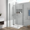 EMKE Duschkabine 120x90 Eckeinstieg Duschabtrennung Falttür Dusche 180º Klappbar Duschwand Duschtür mit Seitenwand 6mm ESG Sicherheitsglas Eckdusche Komplettdusche 195cm