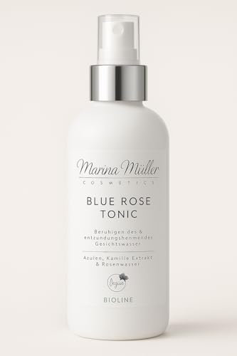Blue Rose Gesichtswasser & Face Tonic – Beruhigend, feuchtigkeitsspendend & porenverfeinernd mit Hamamelis - Azulen & Panthenol
