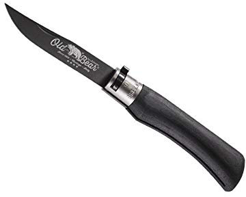 OLD BEAR - 312.L - Couteau Total Black Virole Grise Taille L
