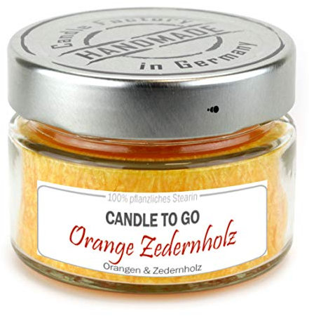 Candle Factory CANDLE TO GO mit Duft Orange Zedernholz