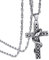 GoldChic Jewelry Vintage Serpent Cross Pendant Necklace, 316L Stainless Steel Snake Christian Jewellery