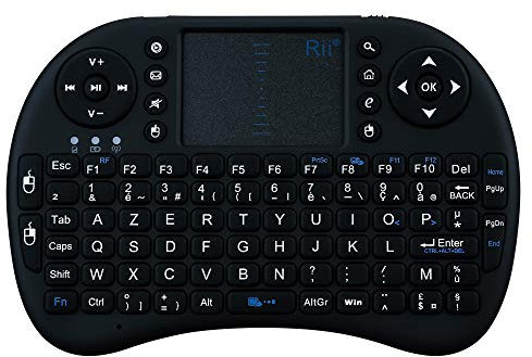 Mini Clavier Bluetooth pour XIAOMI Redmi Note 7 Smartphone sans Fil AZERTY Rechargeable (Noir)