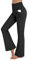 Promover Yoga Hose Damen mit Taschen Hohe Taille Bootcut Sporthose Strecken Activewear Hose Trainieren Bootleg Schlaghose Fitness Yogahose Flare Hose Aktive Freizeit Jazzpants
