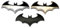 3D Chrom Metall Fledermaus Auto Logo Auto Aufkleber Batman Abzeichen Emblem Schwanz Aufkleber Mode (Schwarz, Einheitsgröße)