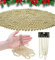 Luxury Christmas Tree Decoration Bead Garland with fireplace Christmas decorations, Christmas garland and Christmas tree decorations White, Rose Gold, Red, Green (2.7m Gold)