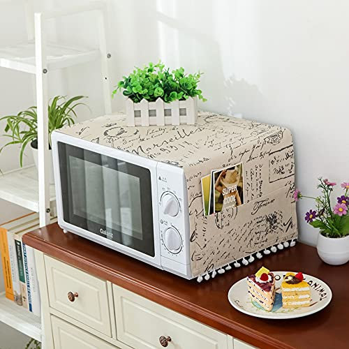 Copertura per forno a microonde, elegante copertura antipolvere per tostapane, protezione per forno a microonde, asciugamano anti-olio per cucina