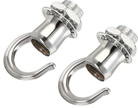 sourcing map Legierung Deckenhaken Zubehör 22 mm x 28 mm für Kronleuchter Deckenleuchte Platte, Chrom, 2 Stück