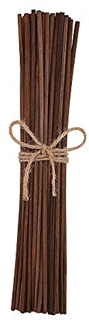nongcunren 100 Stäbchen aus natürlichem Rattan-Holz, Duftstäbchen für ätherisches Öl, Aroma, Ersatz für Aroma, Duftstäbchen (braun)