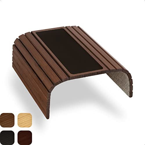 Tuko Table Accoudoir Canapé Flexible en Bambou, Plateau Canapé Antidérapant 41x 34 cm, Idéal comme Tapis de Souris, pour Poser Boissons, Snacks, Télécommande TV, Marron