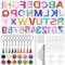 143 Pièces Moule Silicone Alphabet Resine, Chiffres Moule Resine Epoxy Kit de Moules en Résine,avec Paillettes, Gland pour Porte-Clés DIY Outils Gland Pendentif Numéro de maison
