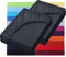 NatureMark Basic 2er Set Jersey Spannbettlaken 90 x 190 cm - 100 x 200 cm - 25 cm Steg - 100x200cm Spannbetttuch - 100% Baumwolle, Schwarz