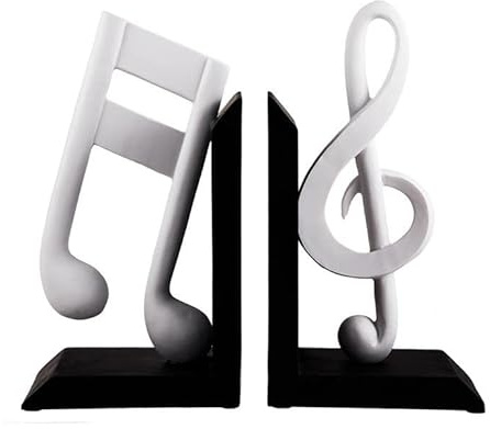 Buchstützen für Musiknoten und Notenschlüssel, 23 cm hoch