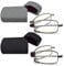 sevenplus 2 Pack Reading Glasses Blue Light Blocking, Anti UV Glare, Foldable Computer Spring Hinge Readers for Women Man 4.0X