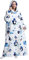 JOREAY Sweat à Capuche Femme, Pull Plaid Oversize en Polaire Couverture à Capuche, Douce et Chaude Plaid avec Manche avec Capuche Homme, Cadeau