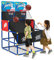 COSTWAY Arcade Basketball Spielset, Basketballständer mit 2 Körben, 4 Bällen und Pumpe, Mini Basketballkorb Outdoor Indoor, Basketballspiel 2 Spieler, Basketball Hoop Kinder Erwachsener, 140cm hoch