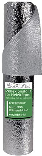 HaGa® Heizkörper Reflexionsfolie 0,6m x 2,5m - Heizungsfolie Schaumfolie - Isoliermatte Wandisolierung Thermomatte