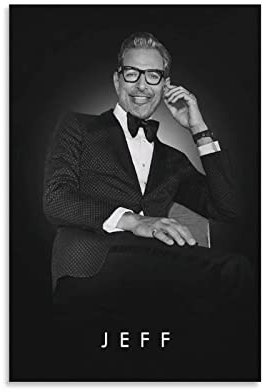 JEYUAN Leinwand Bilder Jeff Goldblum Poster Decorazione Soggiorno Camera da letto Pittura 60x90cm Senza Cornice